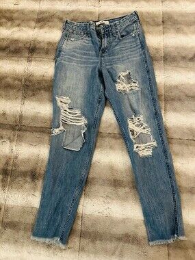 Hollister High Rise Slim Straight Vintage Stretch Jeans Size 5r